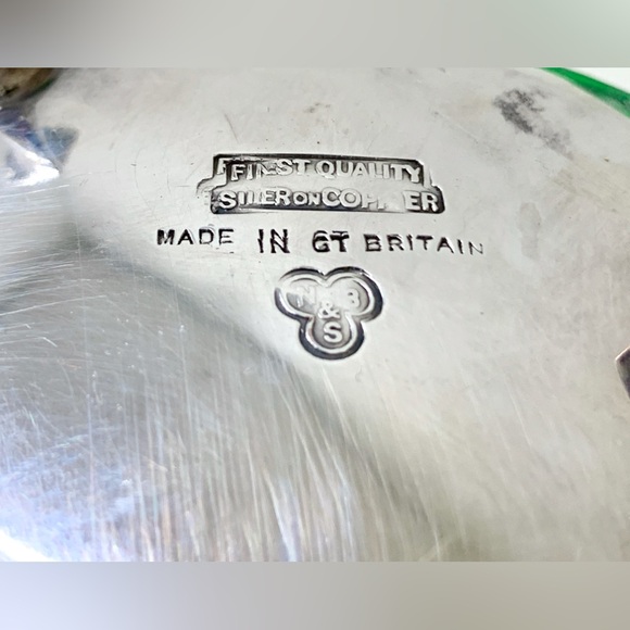 Early 20th Century Vtg Ornate Lion Head Silver Plated Copper Footed Gravy Boat - Picture 6 of 16